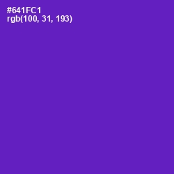 #641FC1 - Purple Heart Color Image