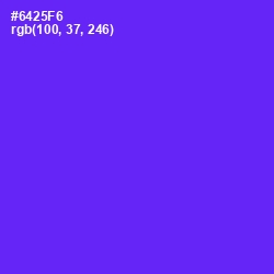 #6425F6 - Purple Heart Color Image