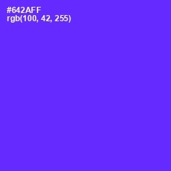 #642AFF - Purple Heart Color Image