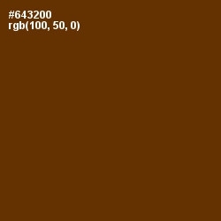 #643200 - Nutmeg Wood Finish Color Image