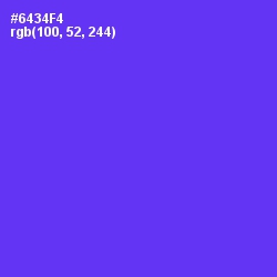 #6434F4 - Purple Heart Color Image