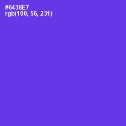 #6438E7 - Purple Heart Color Image