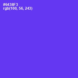 #6438F3 - Purple Heart Color Image