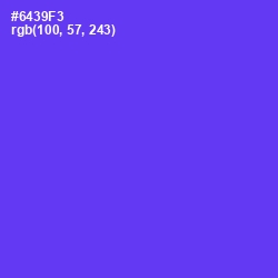 #6439F3 - Purple Heart Color Image