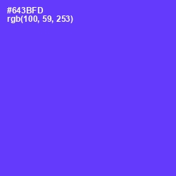 #643BFD - Purple Heart Color Image