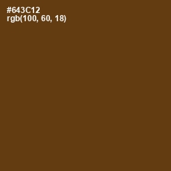 #643C12 - Nutmeg Wood Finish Color Image