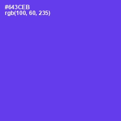 #643CEB - Purple Heart Color Image