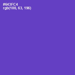#643FC4 - Purple Heart Color Image