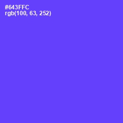 #643FFC - Purple Heart Color Image