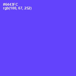 #6443FC - Royal Blue Color Image