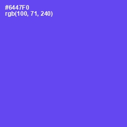 #6447F0 - Royal Blue Color Image