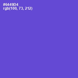 #6449D4 - Fuchsia Blue Color Image