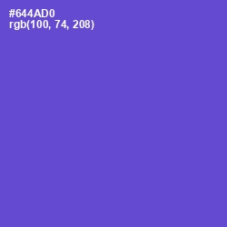 #644AD0 - Fuchsia Blue Color Image