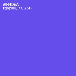 #644DEA - Royal Blue Color Image