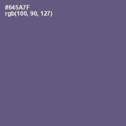 #645A7F - Smoky Color Image