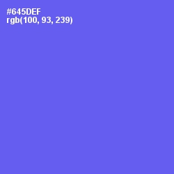 #645DEF - Royal Blue Color Image