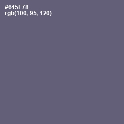 #645F78 - Smoky Color Image