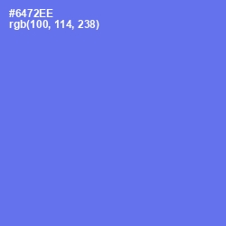 #6472EE - Moody Blue Color Image