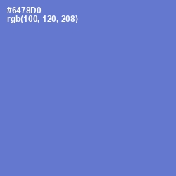 #6478D0 - Moody Blue Color Image