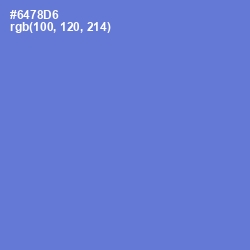 #6478D6 - Moody Blue Color Image