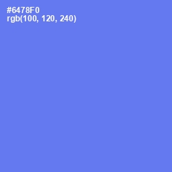 #6478F0 - Moody Blue Color Image