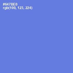 #647BE0 - Moody Blue Color Image