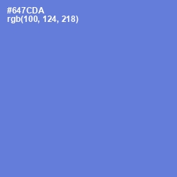 #647CDA - Moody Blue Color Image