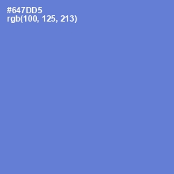 #647DD5 - Moody Blue Color Image