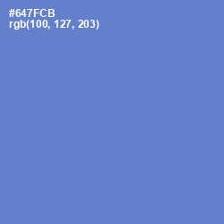 #647FCB - Moody Blue Color Image