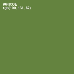 #64833E - Olive Drab Color Image