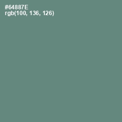 #64887E - Viridian Green Color Image