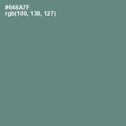 #648A7F - Viridian Green Color Image