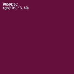 #650D3C - Tyrian Purple Color Image