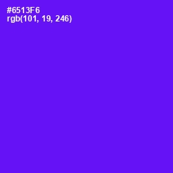 #6513F6 - Purple Heart Color Image
