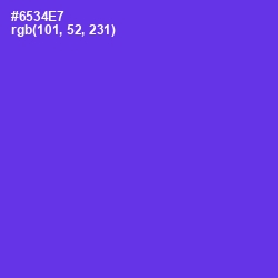 #6534E7 - Purple Heart Color Image