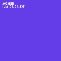 #653DE8 - Purple Heart Color Image