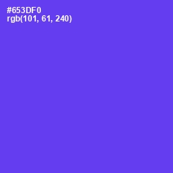 #653DF0 - Purple Heart Color Image