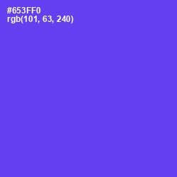#653FF0 - Purple Heart Color Image