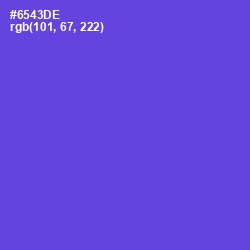 #6543DE - Fuchsia Blue Color Image