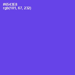 #6543E8 - Fuchsia Blue Color Image