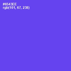 #6543EE - Fuchsia Blue Color Image