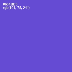 #654BD3 - Fuchsia Blue Color Image