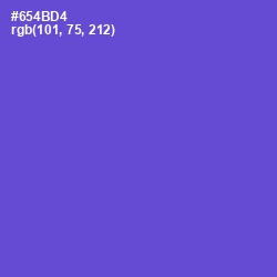 #654BD4 - Fuchsia Blue Color Image