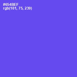 #654BEF - Royal Blue Color Image