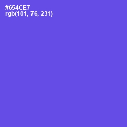 #654CE7 - Fuchsia Blue Color Image