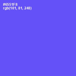 #6551F8 - Royal Blue Color Image