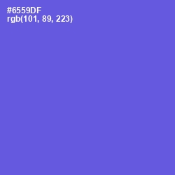#6559DF - Fuchsia Blue Color Image
