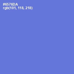 #6576DA - Moody Blue Color Image
