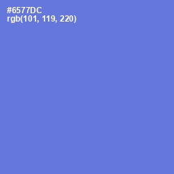 #6577DC - Moody Blue Color Image