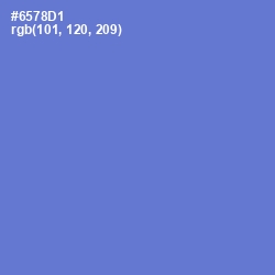 #6578D1 - Moody Blue Color Image